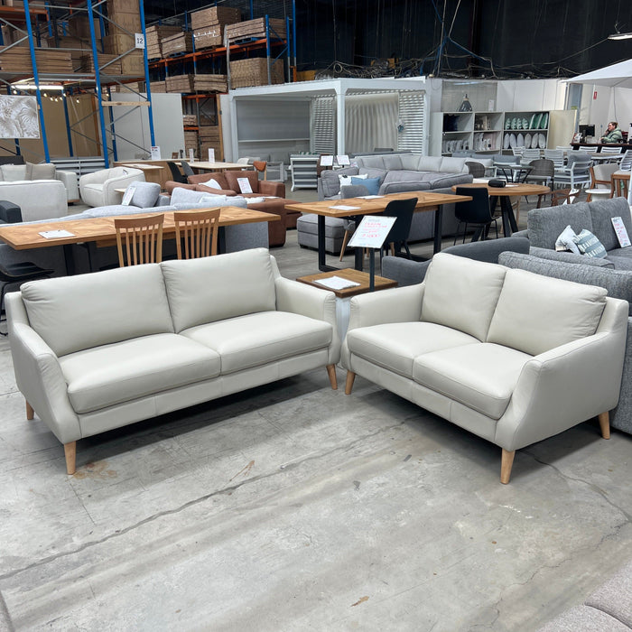 EMBRACE Seaton 3+2 Seat Sofa - Wheat Leather discounted furniture in Adelaide