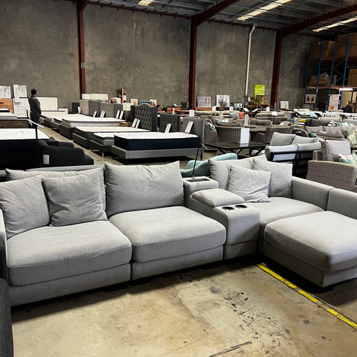 CORAL Paige Modular - rev chaise Artic Haze discounted furniture in Adelaide