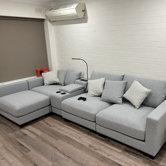 CORAL Paige Modular - rev chaise Artic Haze discounted furniture in Adelaide