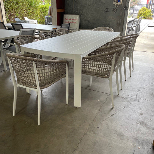GOODUSD Antilia 9 Pce Outdoor Dining Suite-White discounted furniture in Adelaide