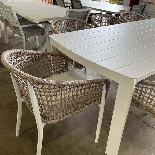 GOODUSD Antilia 9 Pce Outdoor Dining Suite-White discounted furniture in Adelaide
