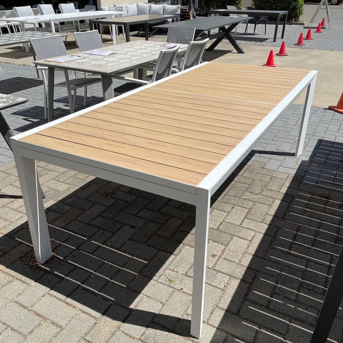 GOOD Eclipse Table Ext Wood Look -White discounted furniture in Adelaide