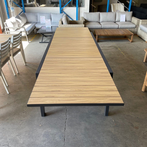 GOOD Eclipse Table Ext  Wood Look -Gunmetal discounted furniture in Adelaide