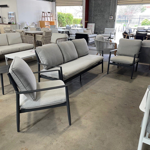 GOODUSD French 3Pce Outdoor Lounge-Gunmetal discounted furniture in Adelaide