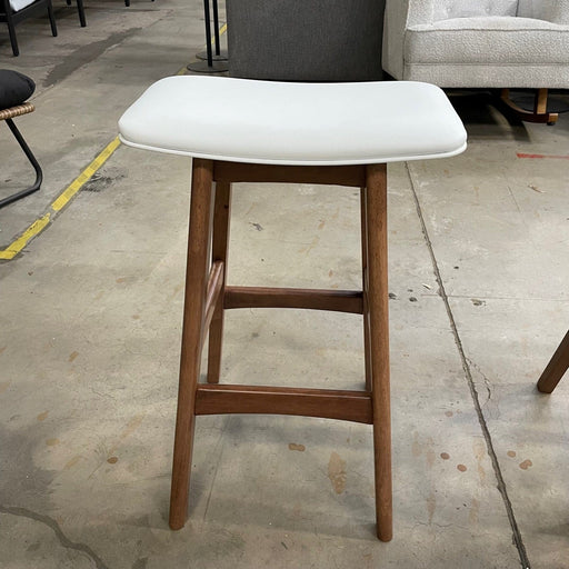 DIAMOND GANG STOOL-white/walnut discounted furniture in Adelaide