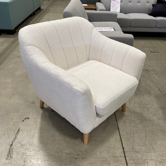 CORAL Ridges Chair -Boucle Ivory discounted furniture in Adelaide