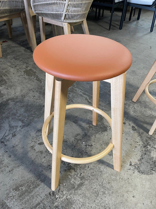 DIAMOND Sandown Stool-Natural Cognac Seat discounted furniture in Adelaide