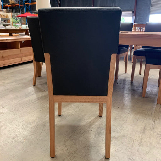 CLOUD Trent Upholstered Chair - Black P.U. discounted furniture in Adelaide