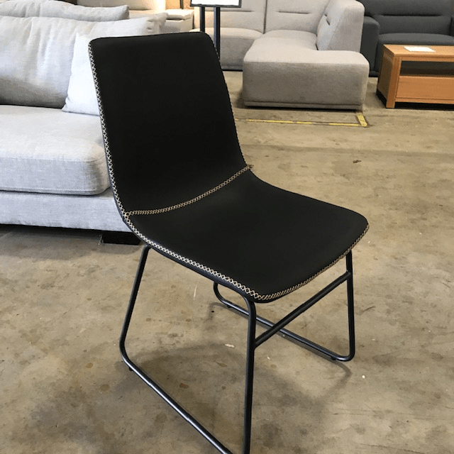 Australian Furniture Warehouse Alana Chair Black PU - Black Leg discounted furniture in Adelaide