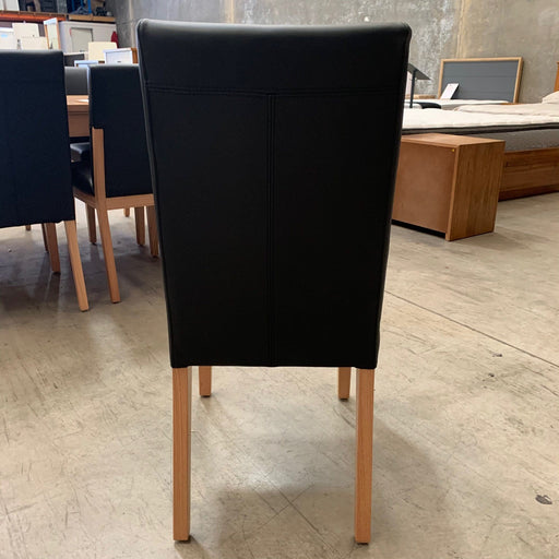 CLOUD Domus Upholstered Chair - Black Leather discounted furniture in Adelaide