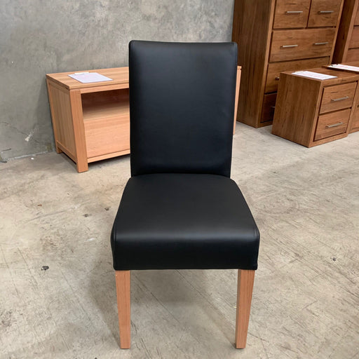 CLOUD Domus Upholstered Chair - Black Leather discounted furniture in Adelaide
