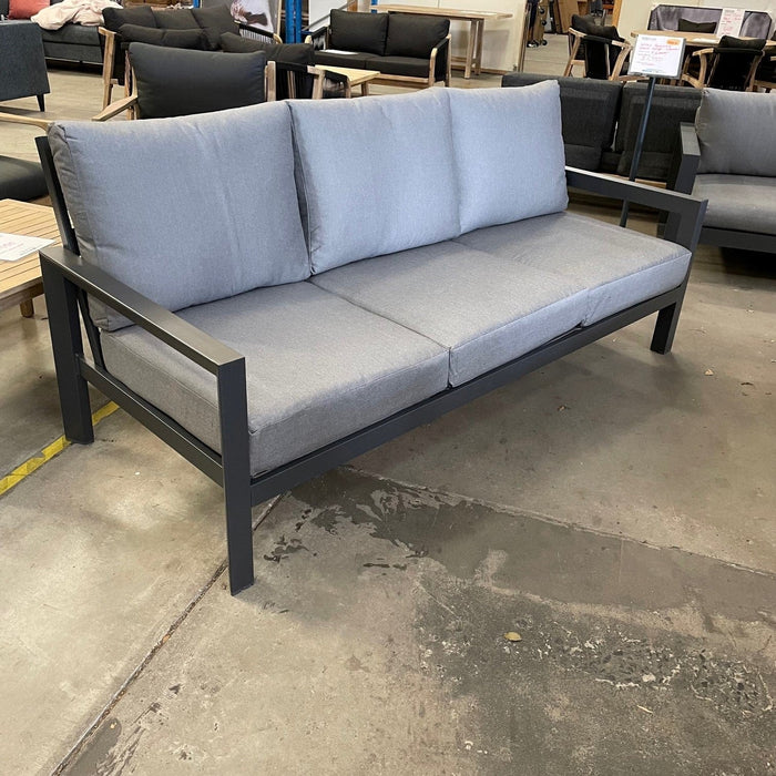GOOD Matzo Outdoor 3 Seat Lounge -Gunmetal discounted furniture in Adelaide