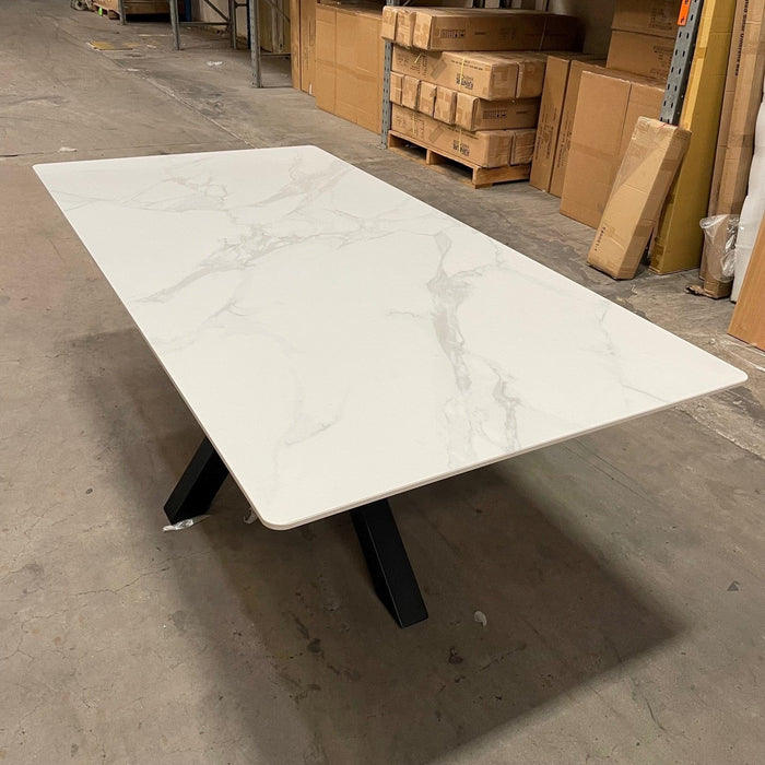 FOSHAN Calcutta Ceramic Table discounted furniture in Adelaide