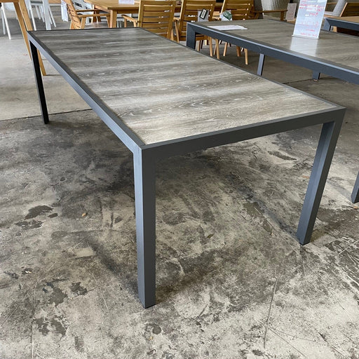 GOOD Ekaterina fixed 227cm table- Gunmetal discounted furniture in Adelaide