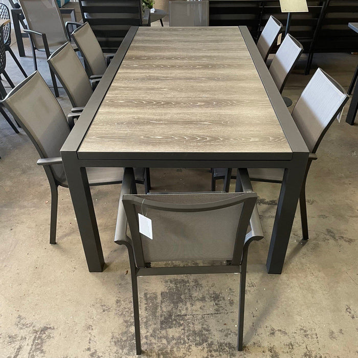 GOOD Ekaterina Extension Table Gunmetal discounted furniture in Adelaide