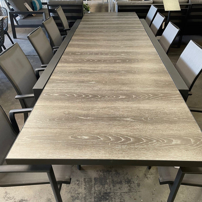 GOOD Ekaterina Extension Table Gunmetal discounted furniture in Adelaide