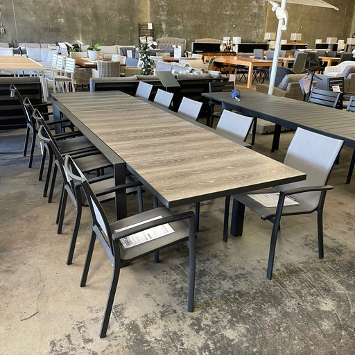 GOOD Ekaterina Extension Table Gunmetal discounted furniture in Adelaide