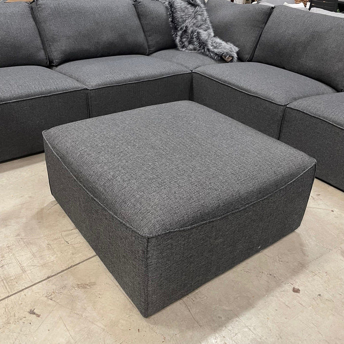 Australian Furniture Warehouse Layne Ottoman - Dark Grey discounted furniture in Adelaide