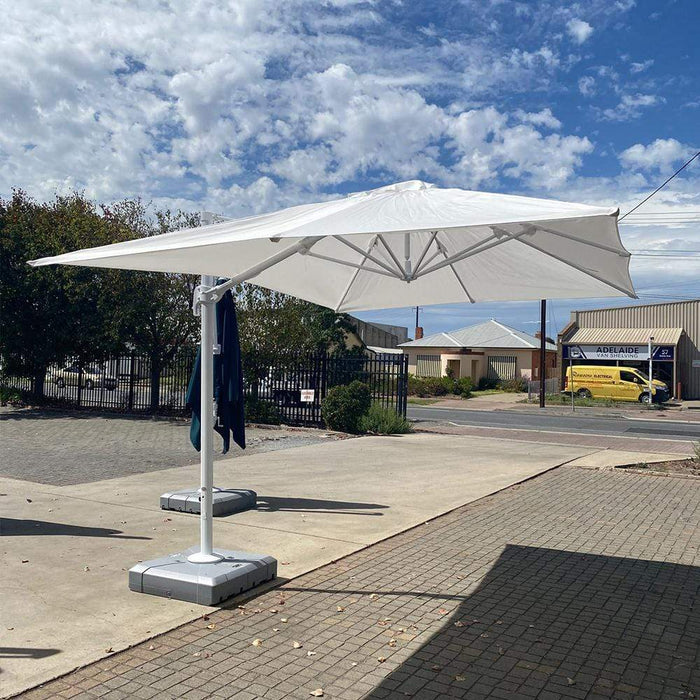 Australian Furniture Warehouse Marina Umbrella 3x3m-White Spuncrylic discounted furniture in Adelaide