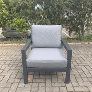 Australian Furniture Warehouse Matzo Outdoor 1 Seat Lounge - Gunmetal discounted furniture in Adelaide