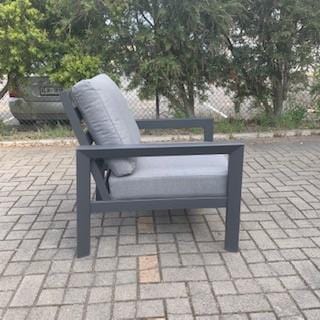 Australian Furniture Warehouse Matzo Outdoor 1 Seat Lounge - Gunmetal discounted furniture in Adelaide