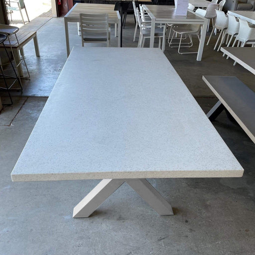 GOOD Switch Table Terrazzo Top White Leg discounted furniture in Adelaide
