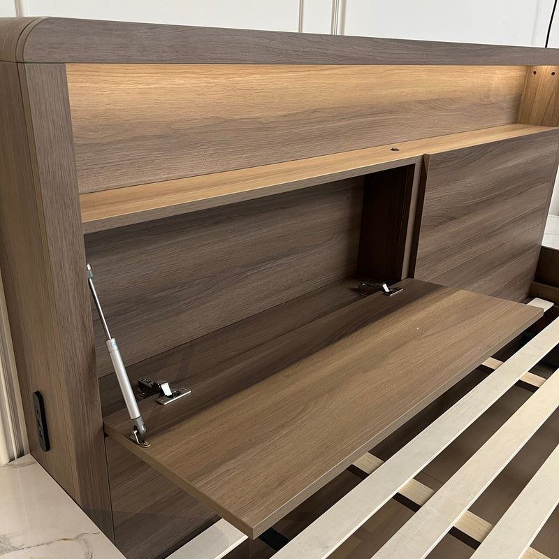INSATO Barina King Bed-Urban Walnut discounted furniture in Adelaide