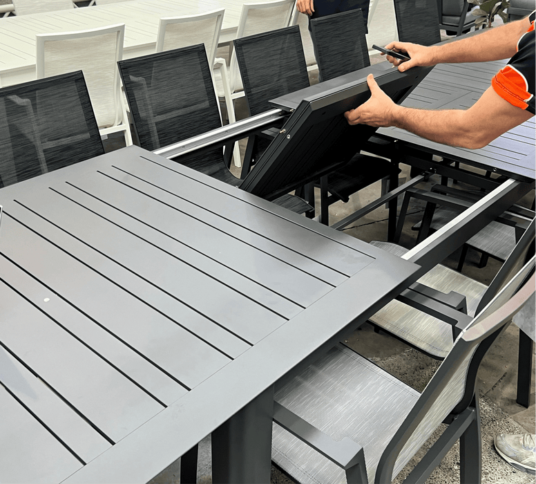 GOODUSD Picque Outdoor Extension Table-Gunmetal discounted furniture in Adelaide