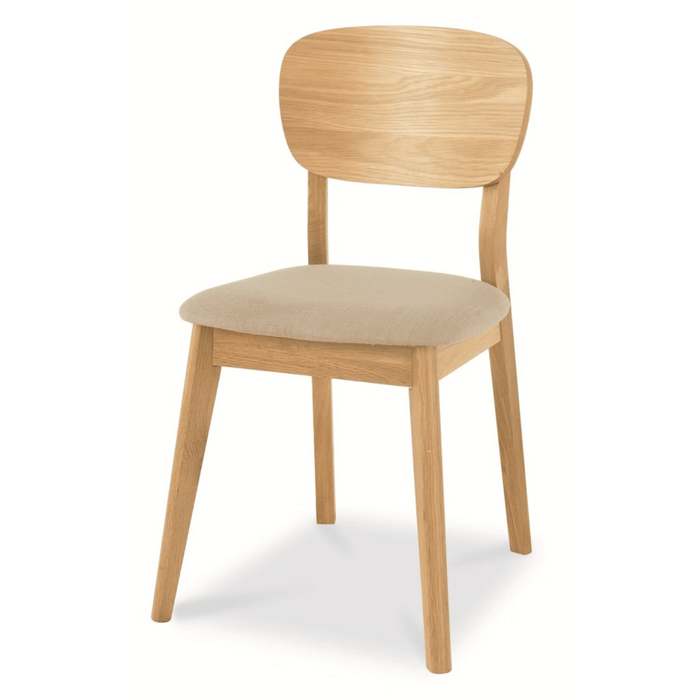 INTERWOO Oslo Oak Chair - Stone Fabric discounted furniture in Adelaide