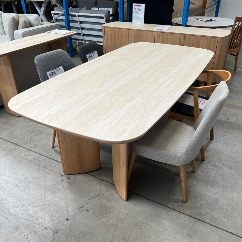 CORAL Lilly Dining Table Sintered Stone 240cm discounted furniture in Adelaide