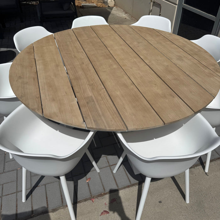 GOODUSD Aro 9 pce Round Dining White discounted furniture in Adelaide