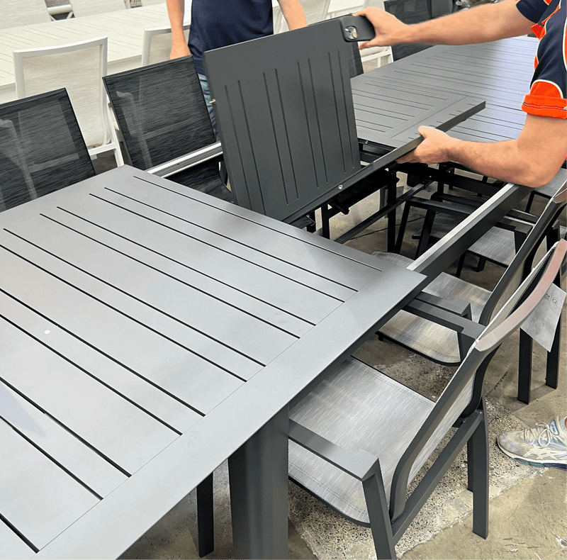 GOODUSD Picque Outdoor Extension Table-Gunmetal discounted furniture in Adelaide