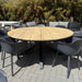 GOODUSD Aro 9pce Round Dining Black discounted furniture in Adelaide