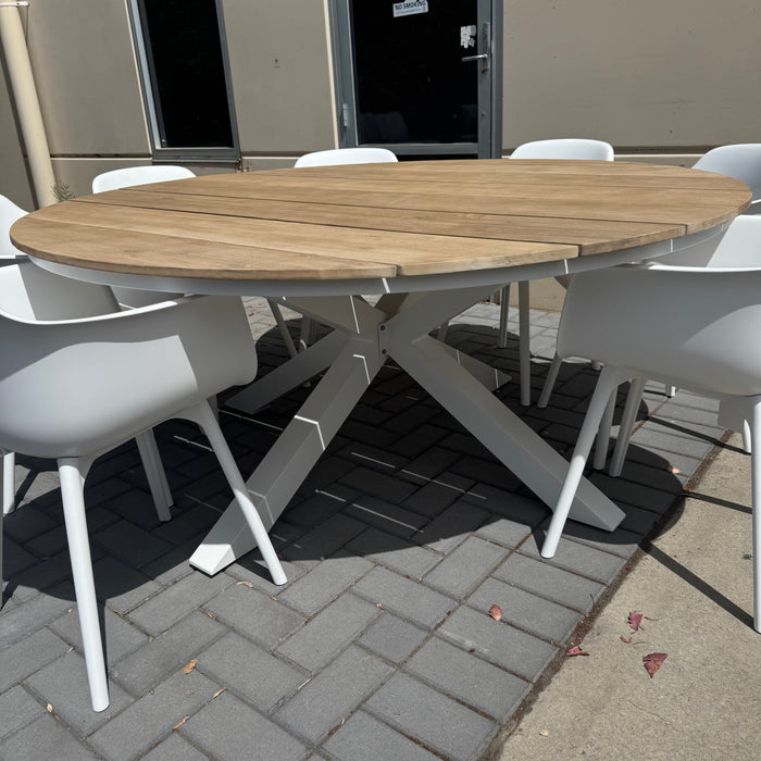 GOODUSD Aro 9 pce Round Dining White discounted furniture in Adelaide