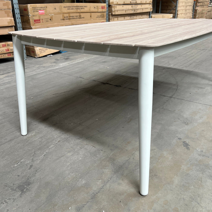 GOODUSD Alfie Dining Table 220cm-Wood Look White discounted furniture in Adelaide