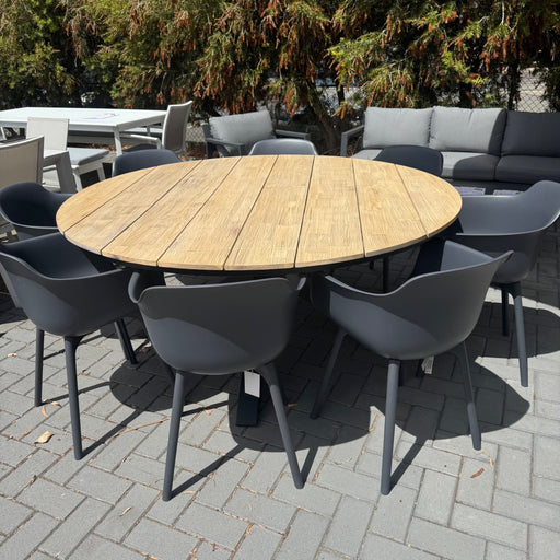 GOODUSD Aro 9pce Round Dining Black discounted furniture in Adelaide