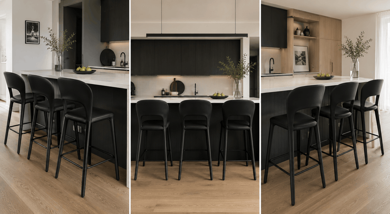 FOSHXTEN Maeve Bar Stool-Black discounted furniture in Adelaide