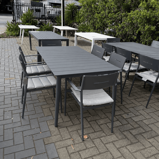GOODUSD Jackson 7 pce Dining Suite-Gunmetal discounted furniture in Adelaide
