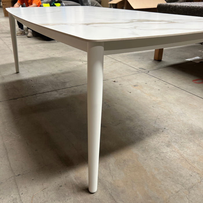GOODUSD Alfie Dining Table 220cm- Ceramic White discounted furniture in Adelaide