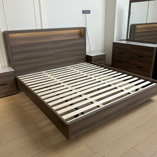INSATO Barina King Bed-Urban Walnut discounted furniture in Adelaide
