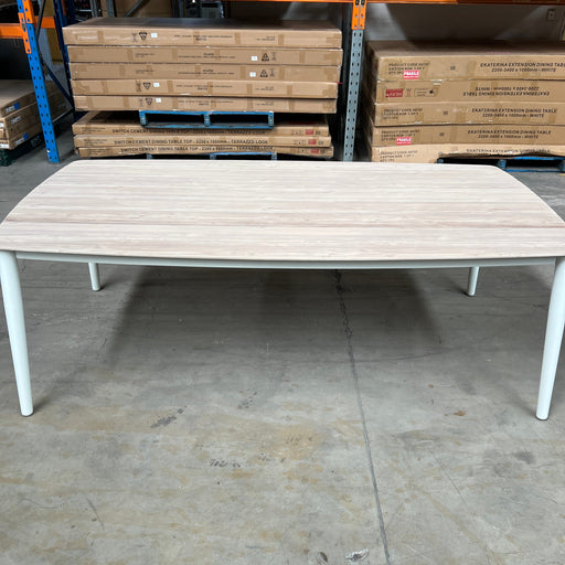 GOODUSD Alfie Dining Table 220cm-Wood Look White discounted furniture in Adelaide
