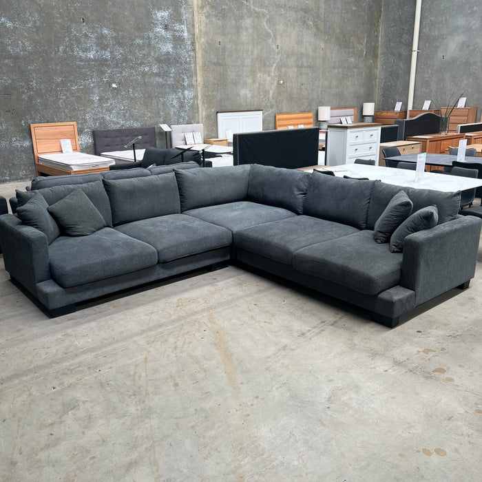 EASCOAST Ritz Corner Sofa -Charcoal discounted furniture in Adelaide