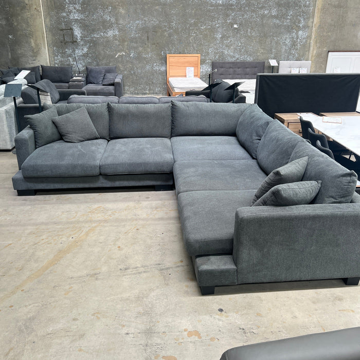 EASCOAST Ritz Corner Sofa -Charcoal discounted furniture in Adelaide