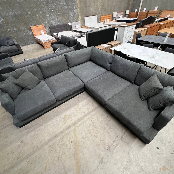 EASCOAST Ritz Corner Sofa -Charcoal discounted furniture in Adelaide