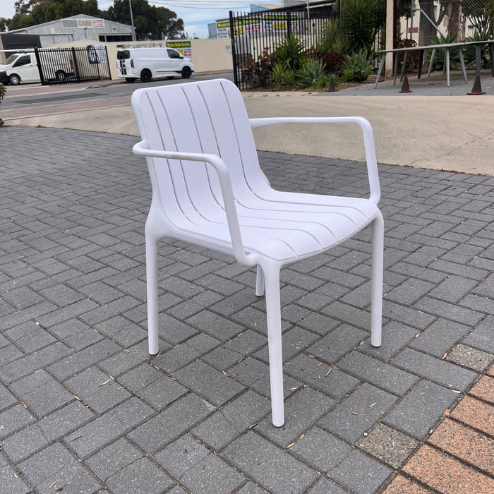 TASTE Lenny Chair With Arms-White discounted furniture in Adelaide