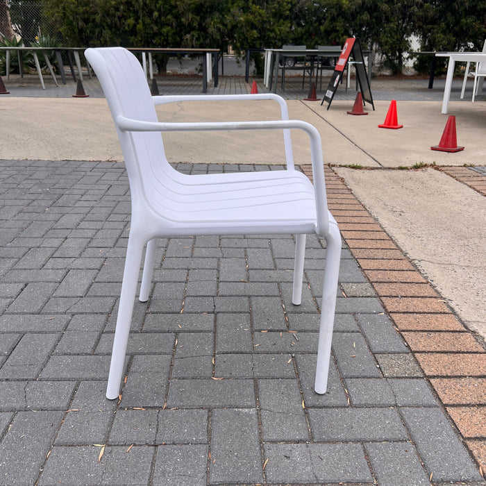 TASTE Lenny Chair With Arms-White discounted furniture in Adelaide