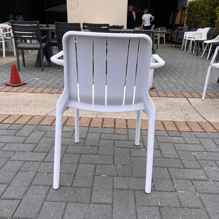 TASTE Lenny Chair With Arms-White discounted furniture in Adelaide