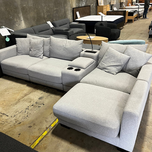 CORAL Paige Modular - rev chaise Artic Haze discounted furniture in Adelaide