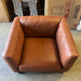 CORAL Santorini Sofa Chair - Leather Tan discounted furniture in Adelaide