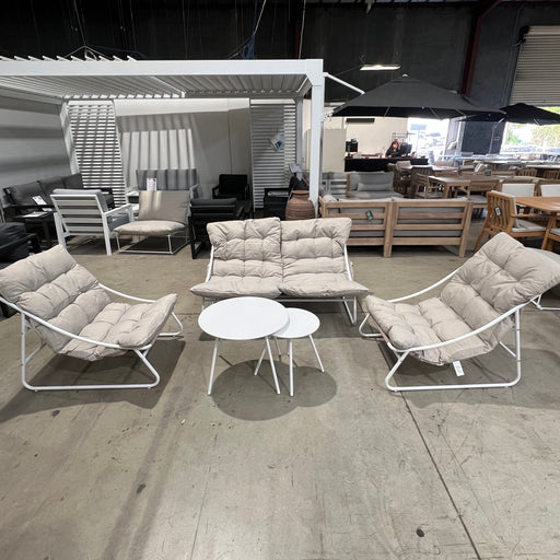 GOODUSD Stratus 5pce Outdoor Lounge-White discounted furniture in Adelaide